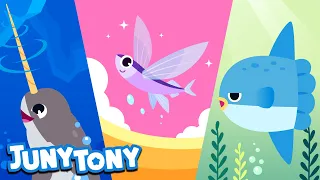 Awesome Sea Animals | Meet Sea Animal Friends | Animal Song for Kids | Kindergarten Song | JunyTony