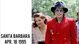 Michael Jackson - Walking with Lisa Marie Presley (April 18, 1995)