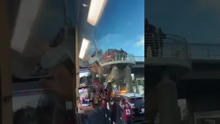 #49ers Ji'Ayir Brown was hyped to see the Niner fans showing love for the Super Bowl send off 🙌🏼