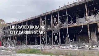 Liberated Ukraine city carries scars of battle