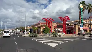 We drive from Las Americas to Del Duque. Tenerife today. Travel blog from Spain 4K