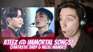 DANCER REACTS TO ATEEZ | Fantastic Baby & NILLILI MAMBO(닐리리 맘보) (Immortal Songs 2)