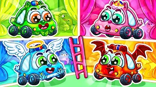 Four Elements Secret Room Under Bed 😆Colorful Challenge Song 🚓🚌🚑🚗+More Nursery Rhymes by BabyCars
