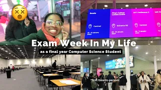 Exam Week in my Life  as a final year Computer Science Student👩🏾‍💻 | first in-person exams!