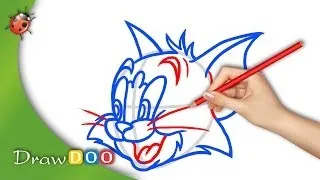 Tom the Cat from Tom & Jerry Drawing Tutorial