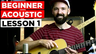 Beginner Acoustic Lesson 1 - E Minor + Asus2