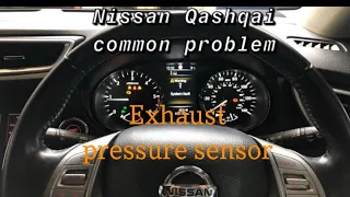 Nissan Qashqai exhaust gas pressure sensor full video 1.5 K9K (2014-2015)