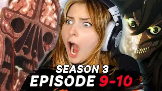 MOST HORRIFYING TITAN REVEAL EVER😭| *Attack on Titan* [S3 Ep. 9-10]