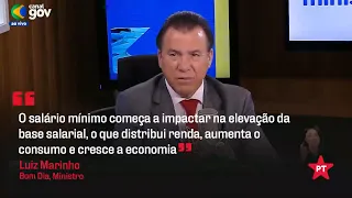 Ministro Luiz Marinho fala sobre o aumento do emprego no Bom dia, Ministro | Cortes PT no Governo