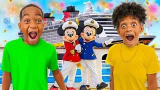 SURPRISING KIDS WITH A DISNEY CRUISE TO VISIT MICKEY MOUSE ❤️ | The Prince Family Clubhouse