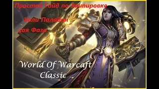 Pre Raid Bis Holy Paladin ph4 Wow Classic  Пререйд и бис экипировка на Холи Паладина Вов Классик