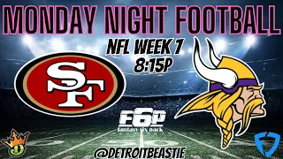 Week 7 Monday Night Football DraftKings FanDuel Picks| MNF 49ers @ Vikings NFL DFS Showdown Lineup!