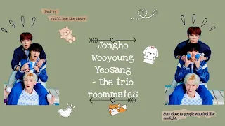 Ateez trio roommate 💗 ~ woojjongsang/ jongsangwoo