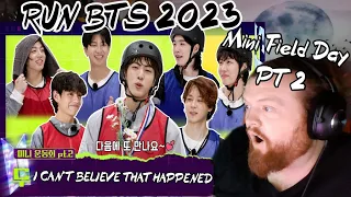 I'M SHOCKED THIS HAPPENED || First Time Reaction To RUN BTS Mini Field Day Part 2