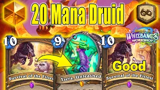 Double Survival of the Fittest 20 Mana Druid Is Actually Good At Whizbang's Workshop | Hearthstone