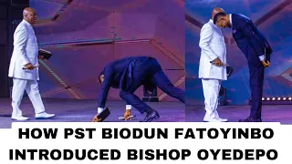 🥺COZA PST BIODUN FATOYINBO PROSTRATES TO WELCOME BISHOP DAVID OYEDEPO- SEE HOW HE INTRODUCED HIM
