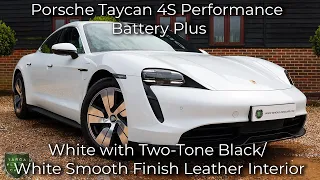 Porsche Taycan 4S Performance Battery Plus registered September 2020 (70) finished in White