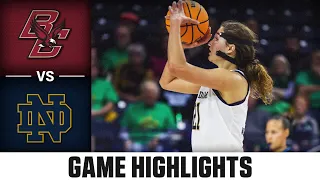 Boston College vs. Notre Dame Game Highlights | 2023-24 ACC Women’s Basketball