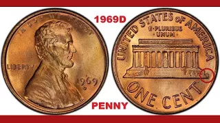 CHECK YOUR CHANGE FOR THIS COMMON 1969D PENNY WORTH MONEY!