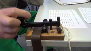 High speed morse telegraphy using a straight key