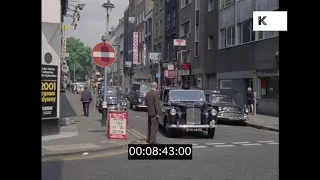 1960s Daytime Soho Streets, Old London in HD from 35mm