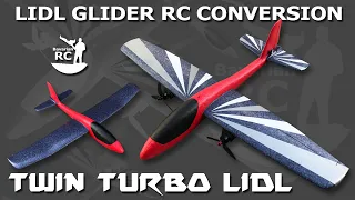 LIDL glider RC conversion - TWIN TURBO LIDL - Build Video