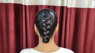 Dutch Braid Hairstyle || Folded Braid Hairstyle On Oily Hair || Doorway to Beauty