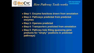 Creating a Pathway Genome Database Part 1 - Building via Automated Inference Tools