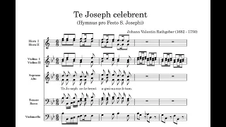Rathgeber, Johann Valentin (1682 - 1750) Te Joseph celebrent (Hymnus pro Festo S. Josephi) 1732.