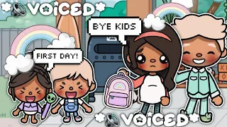 Aesthetic *FIRST DAY* Of School! *TWINS* 🏫📚|| 🔊 VOICED || Toca Boca Roleplay