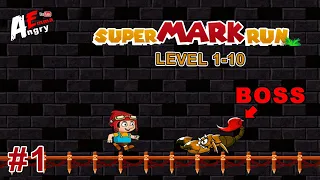 Super Mark Run - Gameplay #1 level 1-10 + BOSS (Android)