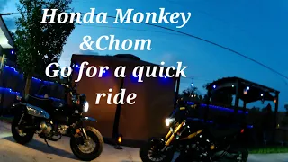 Honda Monkey & Chom go for a quick ride
