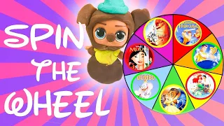 LOL Surprise Dolls Disney Movies Spin the Wheel Game! Featuring Splash Queen | LOL Dolls Families