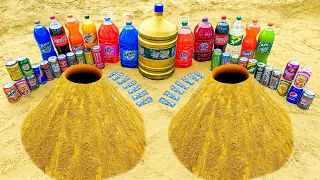 Big Underground Volcanic Eruption from Coca-Cola, Mtn Dew, Monster, Fanta, 7up, Mirinda and Mentos