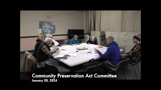 Community Preservation Committee 01.30.24