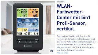 Bresser WLAN Farb Wetterstation mit 5 in 1 Sensor Station  - ALDI Online Angebote