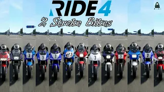 Top 13 Fastest 2 Stroke Bikes Top Speed Battle Ride 4 Honda, Suzuki, Yamaha, Kawasaki , Suter