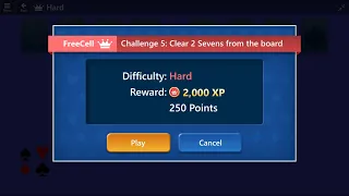 Hard Road Mini Game #5 | January 25, 2021 Event | FreeCell