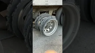 170 Semi truck tire Blows up