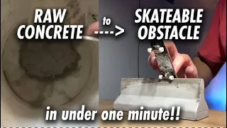 Making a concrete fingerboard obstacle