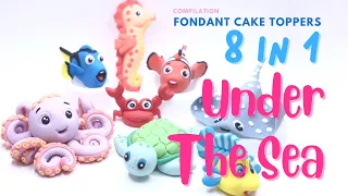 8 in 1 UNDER THE SEA | Fondant cake toppers