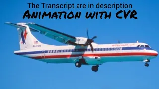 American Eagle Flight 4184 Crash || Animation with CVR. (Read description)