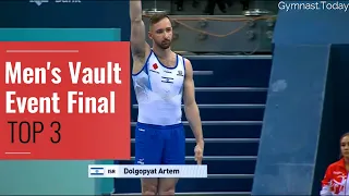 Top 3 in Men's Vault Final - 2022 Baku Gymnastics Apparatus World Cup