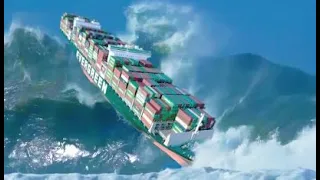 MONSTER WAVES DURING STORM CANNOT SINK GIANT CONTAINER SHIPS! LAUNCHED LARGE SHIPS