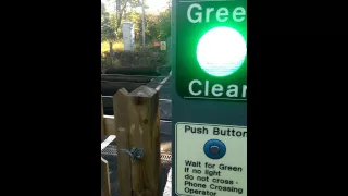 Pedestrian crossing on train tracks