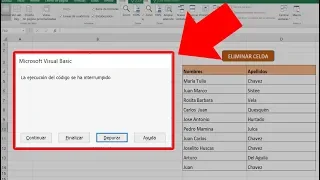 EXCEL SOLUCIÓN ERROR "La ejecución del código se ha interrumpido" (MACROS VBA)