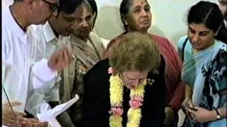 Prime Minister Mrs Margaret Thatcher's visit to Pratap Shakha Finchley London
