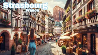 Strasbourg France 🇫🇷 - 4k HDR 60fps Walking Tour (▶68min)