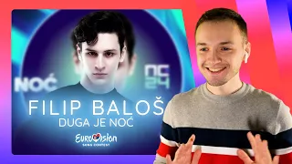 PESMA ZA EVROVIZIJU 2024: I reacted to Filip Baloš with "Duga je noć" | SERBIA for Eurovision 2024