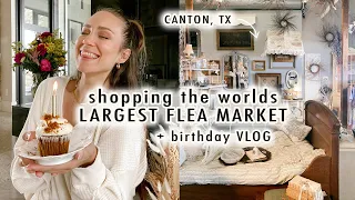 shopping at the LARGEST FLEA MARKET in the world + birthday vlog! | XO, MaCenna Vlogs